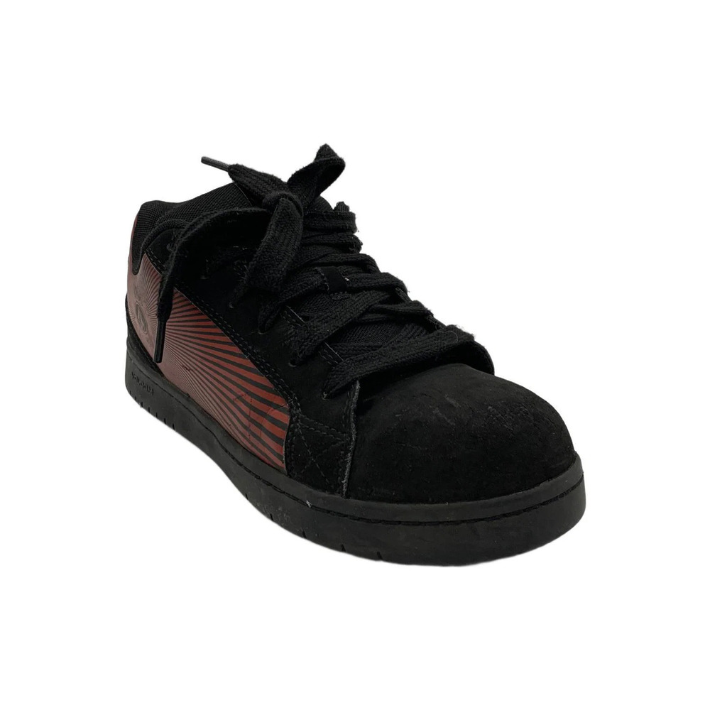 Volcom Men's Stone Op Art EH Comp Toe Work Sneaker Black/Dark Red - Wide